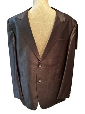 Mayfair Mens Gray Blazer 38R Small Shiny Charcoal Sport Coat 2 Button Dress Jack